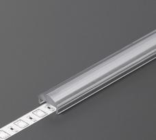 LED juostos profilio dangtelis C CLICK Skaidrus 2m
