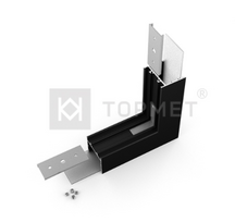 LED juostos profilis VARIO30-02 Juodai anoduotas 270° kampinis sujungimas