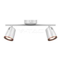 LED sieninis šviestuvas V-TAC 2X6W Baltas, 3000K