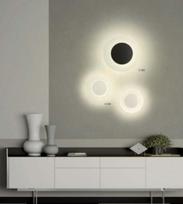 7W LED sieninis šviestuvas TATOO, juodu korpusu, 3000K, 33cm, 01-2687
