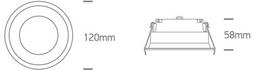 Led įleidžiamas šviestuvas 10109FD/W/V Baltas 3000/4000/5000K IP65