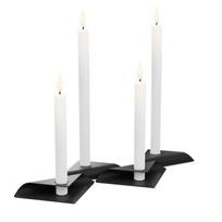 Žvakidžių rinkinys HOFATS SQUARE CANDLE juoda, 4 vnt.
