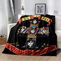Guns N Roses Kieto Roko Grupės Antklodė, Minkšta Mesti Antklodė Namams Miegamajam Lovai Sofai Piknikui Kelionei Biurui Poilsio Dangalas s#(2) 75X95CM pilka spalva