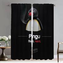 Pingu Blackout Užuolaidos 2 vnt. Namų Interjero Užuolaidos Svetainei Užuolaida Helovino Dekoracija Tifonas Miegamajam W50xH70cmx2pcs-CL