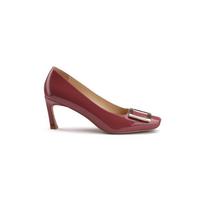 Sheepskin version~ genuine leather classic square buckle patent leather thin heel ol commuting high heels women's wedding single shoes gentle wind 35