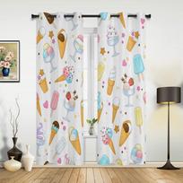 Kavos Puodelis Pyragaitis Desertas Langų Užuolaidos Namų Dekoras Svetainės Užuolaidos Vaikų Kambario Užuolaidos Cortinas Virtuvei Miegamajam 135W x 60H(cm) x1