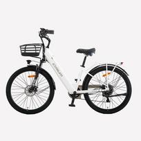 Cysum X-city Moteriškas Patogus Važiavimui į Darbą Elektrinis Dviratis Su TowSeat Priekiniu Rėmu 48V10.4Ah Baterija 250W Elektrinis Dviratis 26 Colių Padangos Lauko Elektrinis Dviratis balta