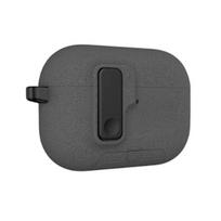 Apsauginis ausinių dėklas AirPods Pro 3 įkrovimo dėklui, nešiojamas, atsparus smūgiams, belaidžių ausinių dangtelis-apsauga, korpusas, odelė su užraktu, telefono laikiklis for AirPods 3 pilka