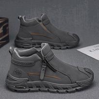 Vyriški laisvalaikio darbo batai Madingi Užtrauktukas Universalūs Vyriški Lauko Alpinizmo Batai Neslystantys Dilimui Atsparūs Sportbačiai Zapatos Para Hombre 39 juoda