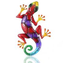 3D Gyvatės Metalinė Sienos Dekoro Dekoratyvinė Gyvatės Kabanti Skulptūra Dekoracijos Namų Durų Sienos Geckas Sienos Dekoras Metalinis Geckas Sienų Menas raudona