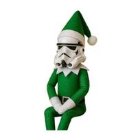 Kalėdos Sėdintis Stormtrooperis Lėlė Ornamentas Kolekcionuojamas Nykštukas Snoop ant Slenksčio Figūrėlė Naujovė Pliušinė Lėlė Statula Dovana Vaikams Suaugusiems balta