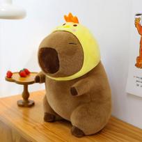 Bear pink rabbit hat capybara plush toy frog chick kapibara doll throw pillow 23 cm 0.19kg