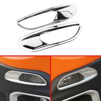 For Jeep Renegade 2015-2017 Car Daytime Lights Running Light Fog Lamp Cover Front Bumper Lights ABS Chrome Accessories Style1