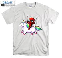 Deadpool ant vienaragio su vaivorykšte T-shirt T marškinėliai Vyrams Moterims Unisex Marškinėliai 924 4XL