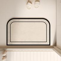 Diatom mud simple and luxurious European style floor mat for bathroom and toilet, strong water absorption and anti slip foot mat 40x60cm15.7x23.6in