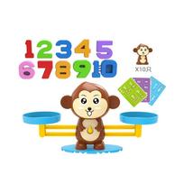 Beždžionės Balansas Matematikos Žaidimas Montessori Edukaciniai Žaislai Vaikams Ikimokyklinio Amžiaus Kūdikių Vystymosi Žaislai Skaičių Mokymas Vaikams Matematikos Žaislai