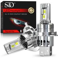 2 vnt. H4 LED priekinių žibintų lemputės Canbus High Low Beam 30000LM Automobilio Motociklo Žibintai CSP Turbo LED Diodinės Lempos Auto Moto Priekinis Žibintas 6500K Super Balta H4/9003/HB2 Hi/Lo