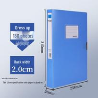 A4 Document Organizing Storage Box - Thickened Plastic Folder for Accounts & Contracts mėlyna