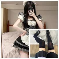 Pilnas rinkinys kambarinės Cosplay kostiumas Mielas švelnus mergaitės Anime Lolita Uniforma 2D Anime Vakarų stiliaus suknelė 4XL juoda