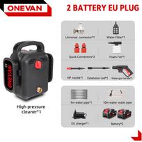 ONEVAN Elektrinis aukšto slėgio ploviklis 120 barų 2 viename Automobilių plovimas Galingas sodo plovimo ir valymo įrankis Makita 18V baterijos kaištis 2 Battery Set