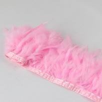 Aukštos kokybės kalakuto plunksnų apdailos juosta 10-15 cm Plunksnų amatai „pasidaryk pats“ vestuvinei suknelei, drabužių siuvimui, dekoravimui 2meter rožinė