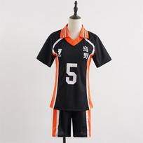 Cos Dovanų Haikyu Kostiumas Anime Karasuno Aukštosios Mokyklos Tinklinio Klubas Hinata Shyouyou Sportinis Kostiumas Džersiai Plonas Vienodas Kostiumas L senovinė juoda spalva