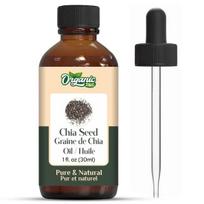Organic Zing Chia Seed (Salvia Hispanica) Oil | Pure & Natural Carrier Oil for Skincare, Hair Care, & Massage- 30ml/1.01fl oz