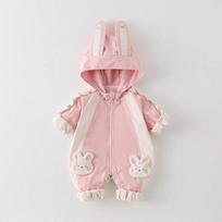 2025 Baby Girl Outdoor Windbreaker Jumpsuit - Softshell Spring/Autumn Newborn Clothes Size 66