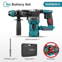 YOFIDRA 26MM bešepetėlinis elektrinis perforatorius smūginis gręžtuvas daugiafunkcis belaidis atsuktuvas sukamasis įrankis Makita 18V baterijai No Battery