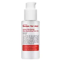 Recipe For Men, Instant Recharge, Hyaluronic Acid, Moisturizes, Gel, Face, 75 ml