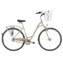 Bicycle ROMET Art Deco Classic, with front basket, beige (L)