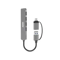 PORT CONNECT | USB-C/USB-A šakotuvas 4 prievadai USB-A 3.0 5Gbps | 900160