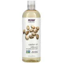 NOW Solutions Castor Oil – 100 % grynas ricinos (Ricinus communis) sėklų aliejus