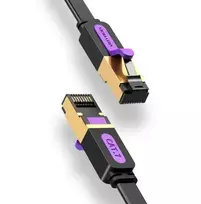 Vention plokščias UTP Cat.7 RJ45 Ethernet 3 m juodas