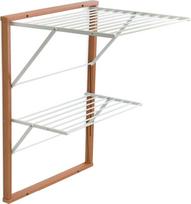 No Name ARREDAMENTI KEVIN Wall-mounted drying rack - 64 x 67 cm, Brown