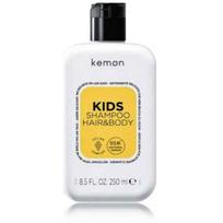Kemon Kids Shampoo Hair & Body švelnus plaukų ir kūno prausiklis vaikams, 250 ml
