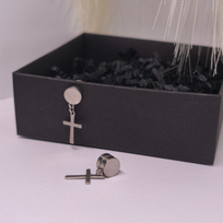 Magnetiniai auskarai „Sidabro ženklas“
