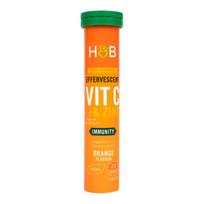 H&B HIGH STRENGTH vitaminas C ir cinkas, 20 šnypščiųjų tablečių