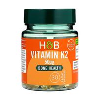 H&B Vitaminas K2 50 µg, 30 kapsulių