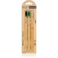 SOFTdent Bamboo Soft - 3 pack bambukinis dantų šepetėlis 3 vnt.