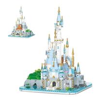 TOYLINX „Pasidaryk pats“ modelis 1366 vnt. Princesės pilies konstravimo kaladėlių rinkinys Statybinių kaladėlių surinkimo žaislas vaikams ir suaugusiems su dėžute white