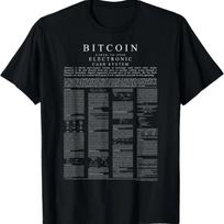 Bitcoin White Paper BTC Whitepaper Marškinėliai S juoda