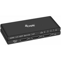 Przełącznik Equip Equip HDMI Splitter 2.0 2 Port Ultra Slim 4K/60Hz Black | 332716 | 4015867223222