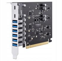 Inateck PCIe Kart USB 3.2 G2, 2 USB C, 6 USB A Ports 16Gbps | KU8212_BLACK | 6972085132041