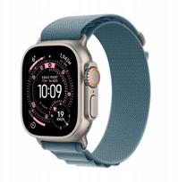 Apple Watch Ultra 3 GPS + Cellular 49mm Natural Titanium Case | Light Blue Alpine Loop - Large | MEWP4QP/A | 0195950609226