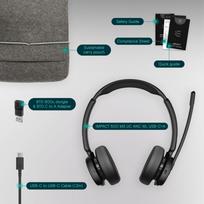 Epos Impact 500 MS UC ANC WL USB-C+A beidseitiges On-ear Bluetooth Headset inkl. BT Dongle Teams zertifiziert | 1001490 | 5714708013112