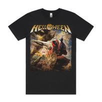 Helloween Marškinėliai Grupės Šeimos Marškinėliai Muzikos Sunkiojo Metalo Marškinėliai Vasariniai Trumpomis Rankovėmis Vyriški Marškinėliai Juodi Laisvalaikio Apvalia Kaklo Medvilniniai Marškinėliai S