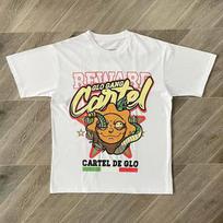 Premium Glo Gang Fashion Cotton T-Shirt with Stylish Print Streetwear Fashion Soft Fabric for Women Summer Street Wear S