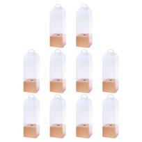 Clear Bouquet Bags Elegant Flower Packaging Boxes Single Rose Flower Box For Florist Retail And Special Events rožinio aukso spalvos