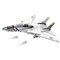 1443 vnt. Karinis Tomcat F14 naikintuvas Statybiniai blokeliai MOC Lėktuvnešio pagrindo naikintuvo modelis Plytų rinkinys Šventinės dovanos Vaikų žaislai
